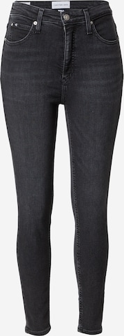 Calvin Klein Jeans - Skinny Vaquero en negro: frente