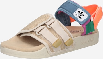 Sandale 'Adilette 4.0' de la ADIDAS ORIGINALS pe bej: față