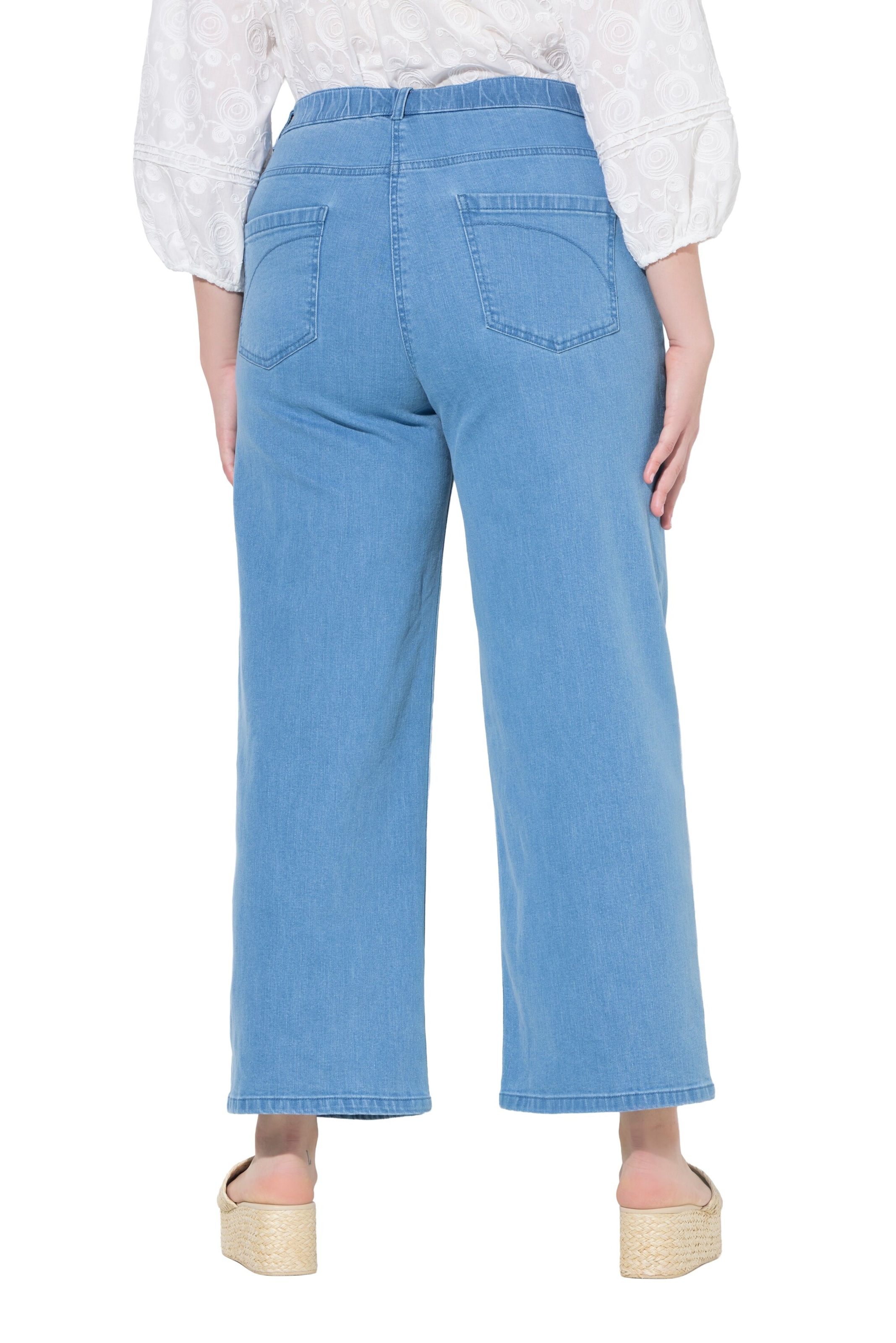 Ulla Popken Wide Leg Farkut värissä sininen