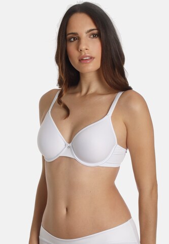 sassa T-shirt Bra 'SENSUAL PEBBLE' in White: front