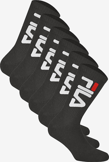 FILA Athletic Socks in Red / Black / White, Item view