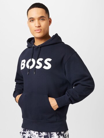 Sweat-shirt BOSS en bleu : devant