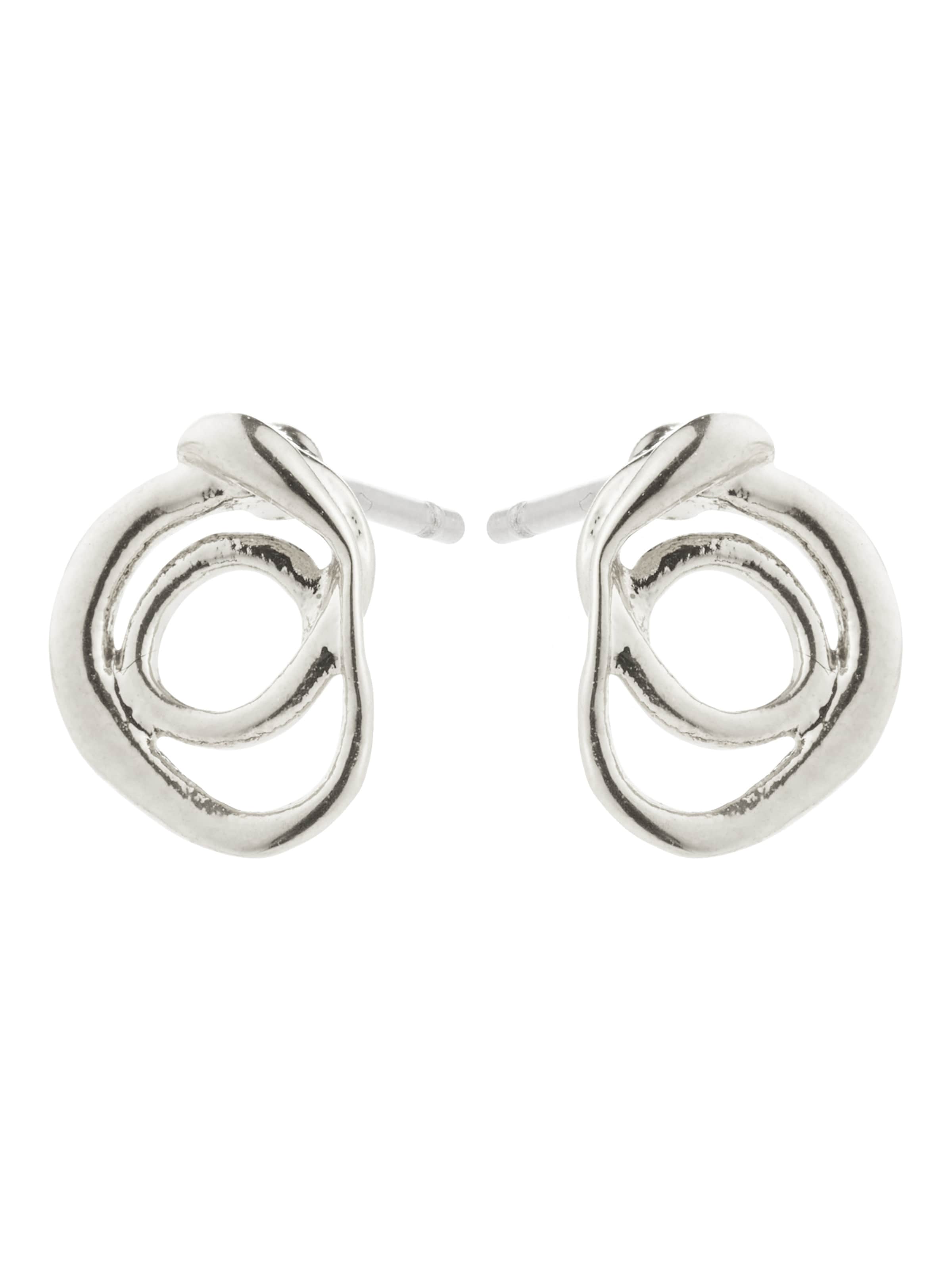 Pilgrim Kõrvarõngas 'Diego', värv Hõbe: eest vaates