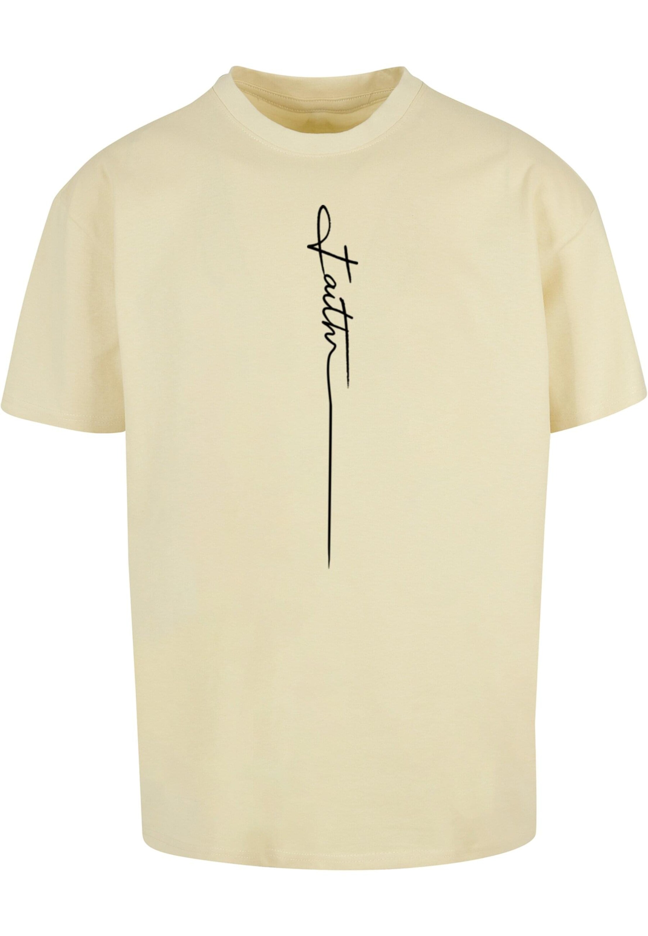 Merchcode Tričko 'Faith' – žlutá: přední strana