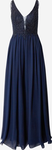 Unique Evening Dress in Blue: front