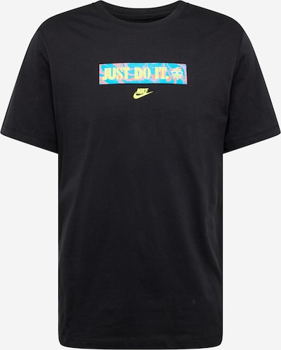 Nike Sportswear Тениска 'SPRING BREAK' в светлосиньо / жълто / тъмнооранжево / черно, Преглед на продукта