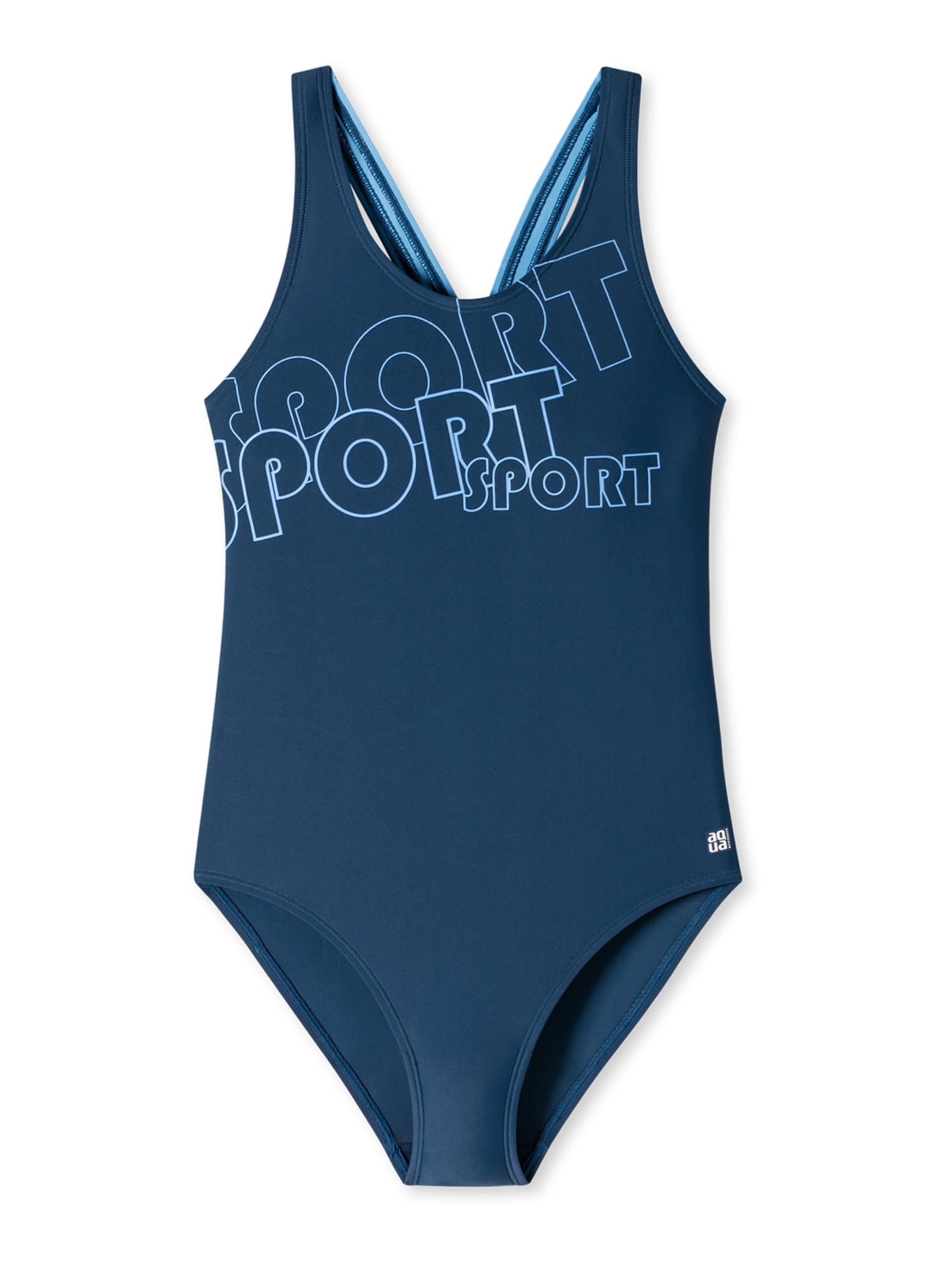 SCHIESSER Badpak 'Aqua' in Blauw: voorkant