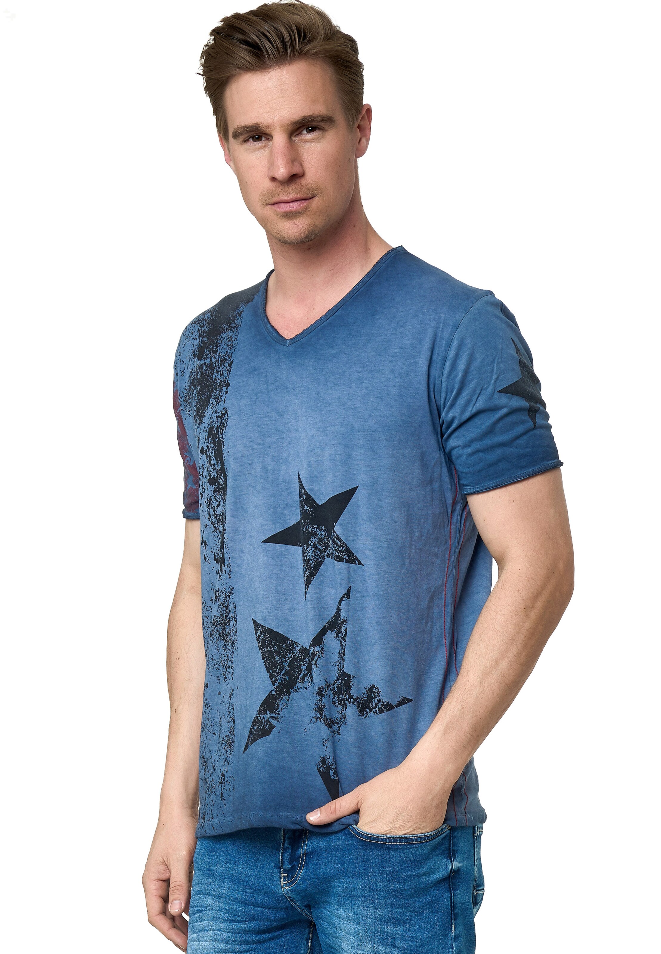 Rusty Neal Shirt in Blue: front
