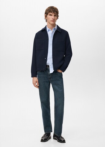 MANGO MAN Between-Season Jacket 'Standfor' in Blue