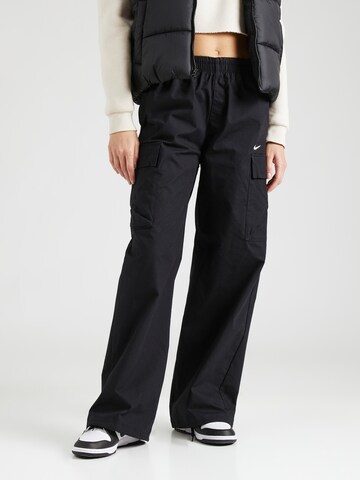 Nike Sportswear Loosefit Cargobukser 'Essential' i sort: forside
