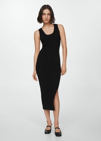 MANGO Pletené šaty 'Naomi 2' - Čierna: predná strana