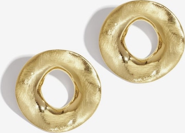 Boucles d'oreilles 'HAZEL' Cala Rose en or : devant