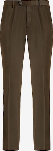 Boggi Milano Trousers with creases in Green: front