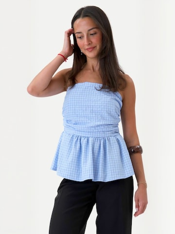 ITS MAY - Top ' Diletta ' em azul: frente