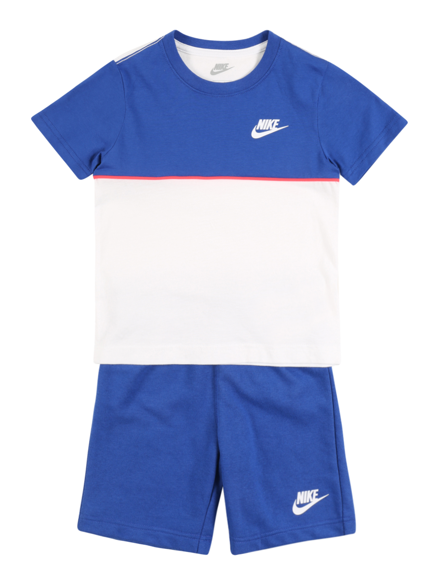 Bambini wwwmY Nike Sportswear Set in Blu Reale, Bianco 
