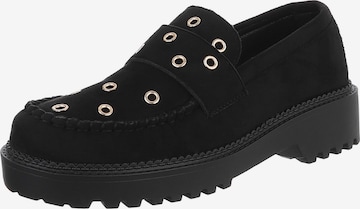 Ital-Design Slipper in Schwarz: Vorderseite