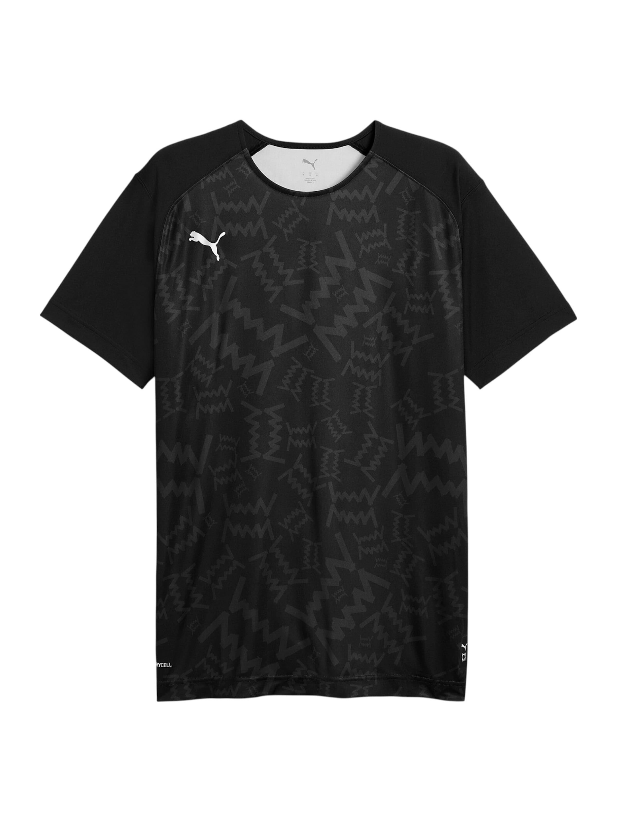 Tricou funcțional 'Teamjaws' de la PUMA pe negru: față