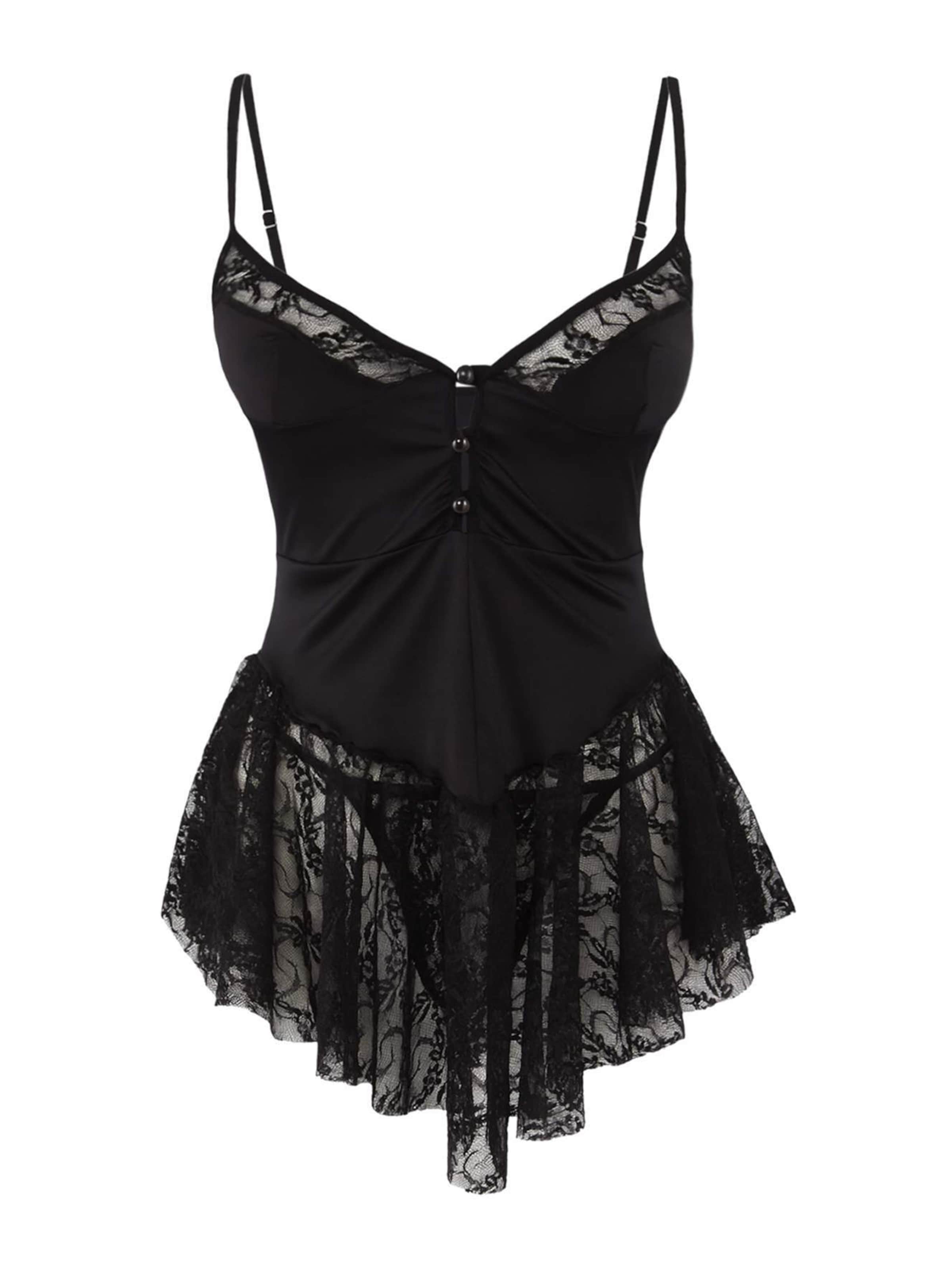 Trendyol Νεγκλιζέ σε μαύρο: μπροστά