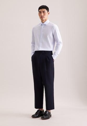 Coupe slim Chemise business 'Schwarze Rose' SEIDENSTICKER en bleu