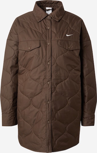 Nike Sportswear Chaqueta de entretiempo 'ESSNTL' en marrón oscuro / blanco, Vista del producto