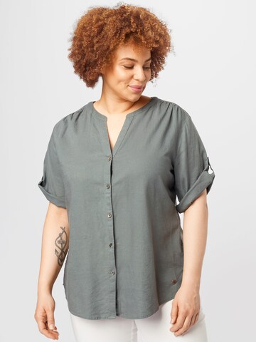 Camicia da donna di Tom Tailor Women + in grigio: frontale