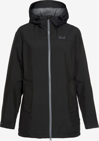JACK WOLFSKIN Athletic Jacket in Grey: front