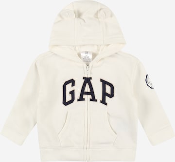 GAP Zip-Up Hoodie in White: front