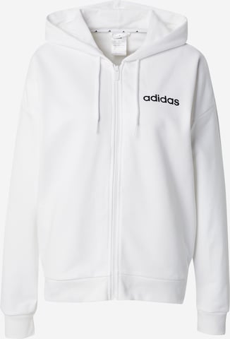 ADIDAS SPORTSWEAR Sportsweatjacke 'Essentials' in Weiß: Vorderseite