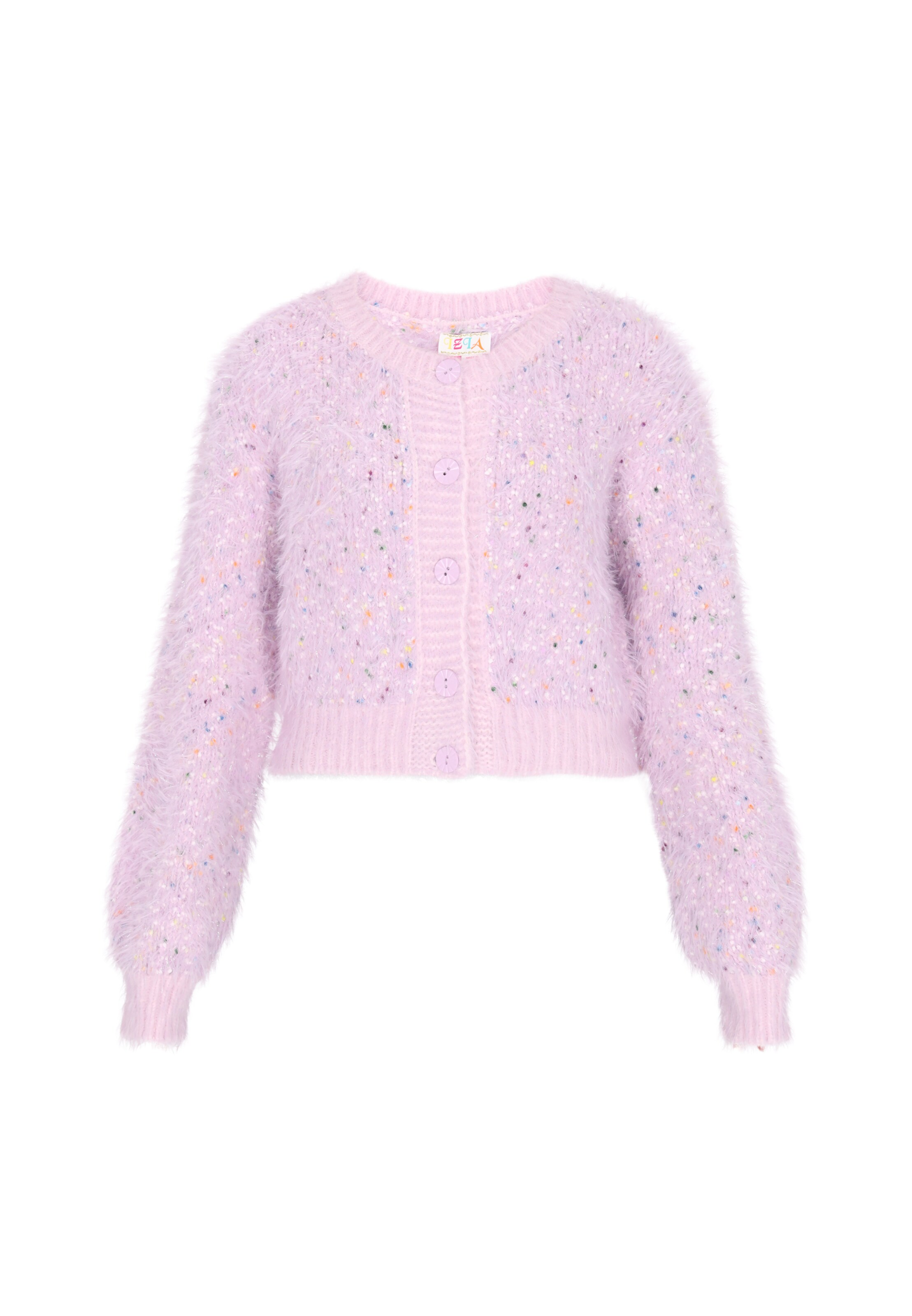 IZIA Gebreid vest in Lila: voorkant