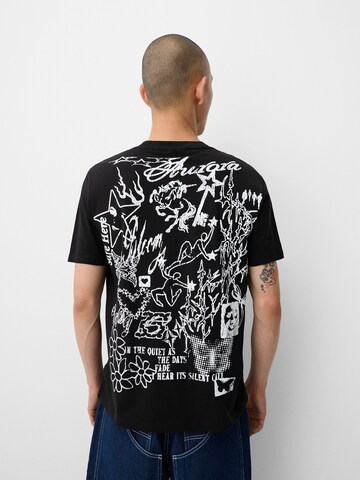 Bershka Shirt in Zwart: voorkant