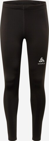 ODLO Slim fit Workout Pants in Black: front