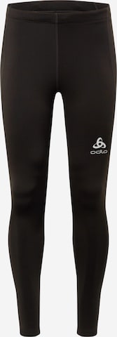 ODLO Slim fit Workout Pants in Black: front