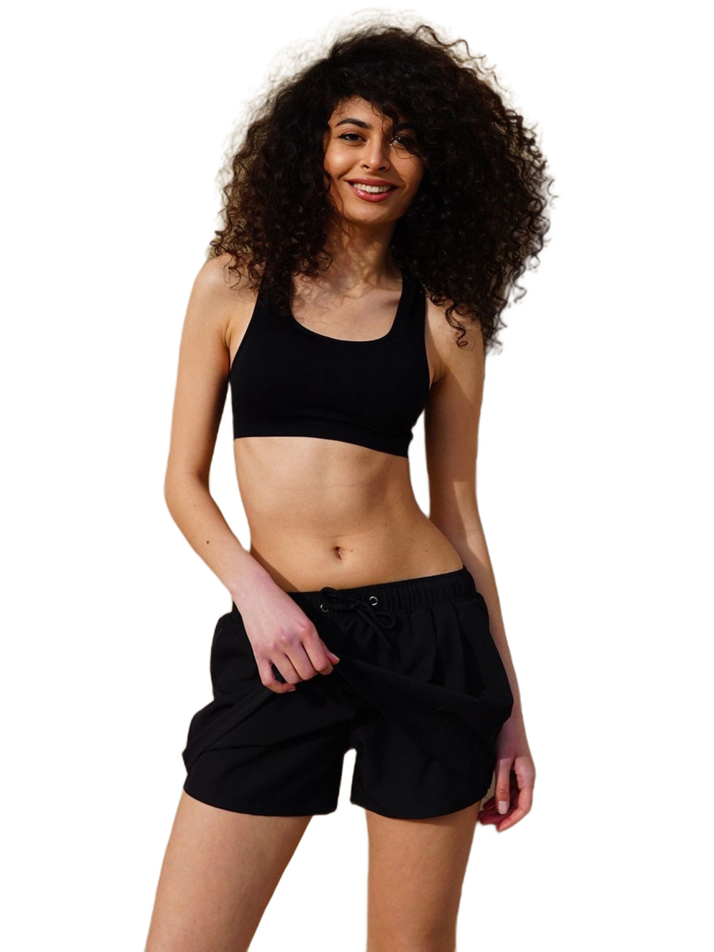 C&City Regular Pants in Black: front