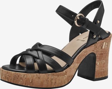 s.Oliver Sandals in Black: front