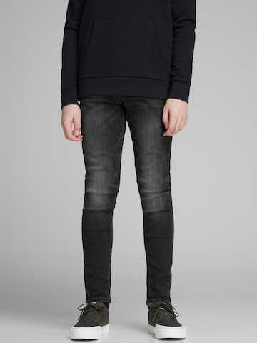 Jack & Jones Junior Skinny Jeansy 'Liam' w kolorze czarny: przód