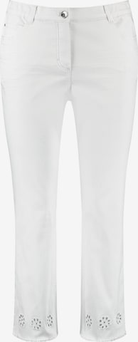SAMOON Regular Jeans in White: front
