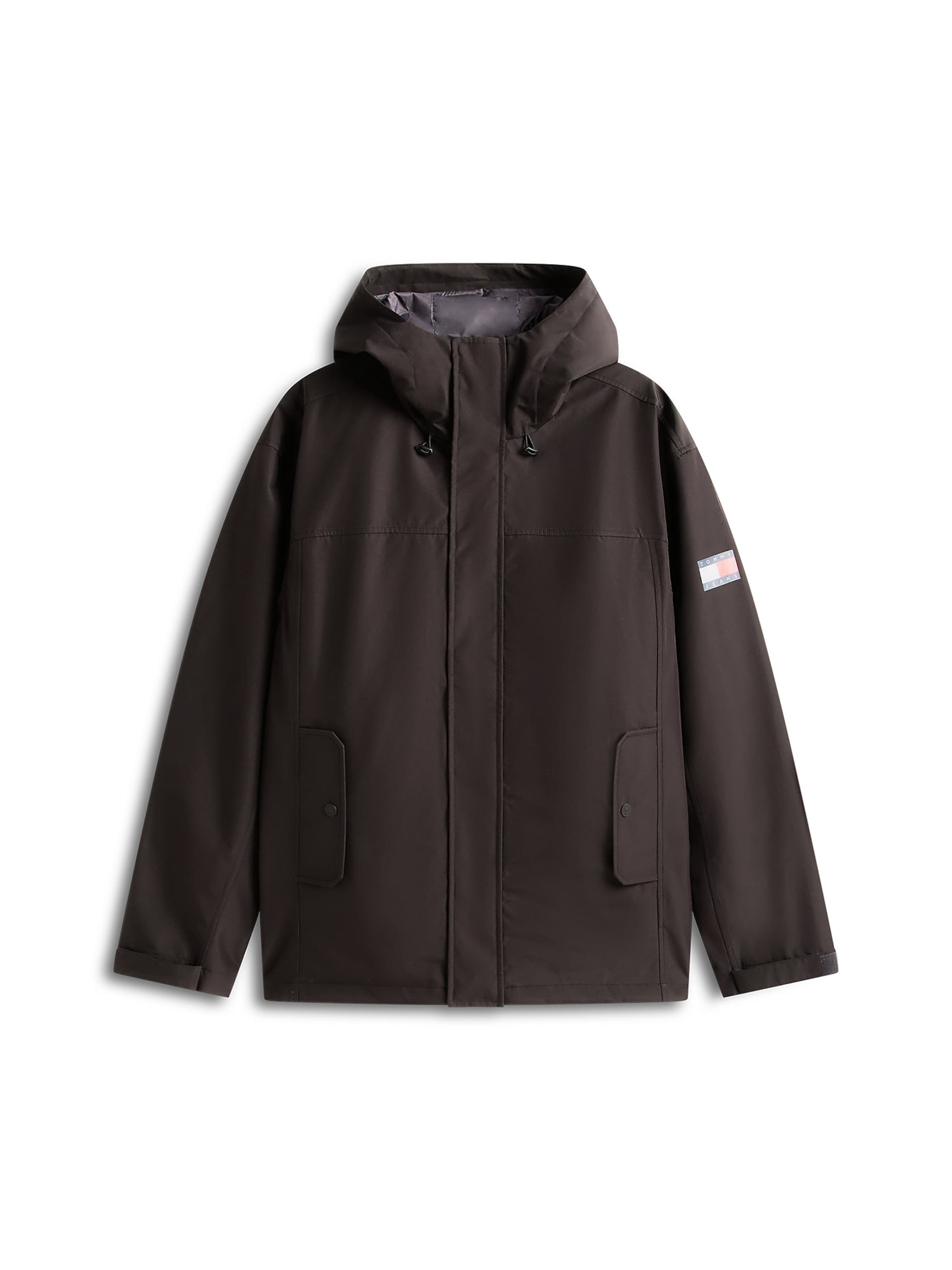 Tommy Jeans Winterjas 'Chicago' in Zwart: voorkant