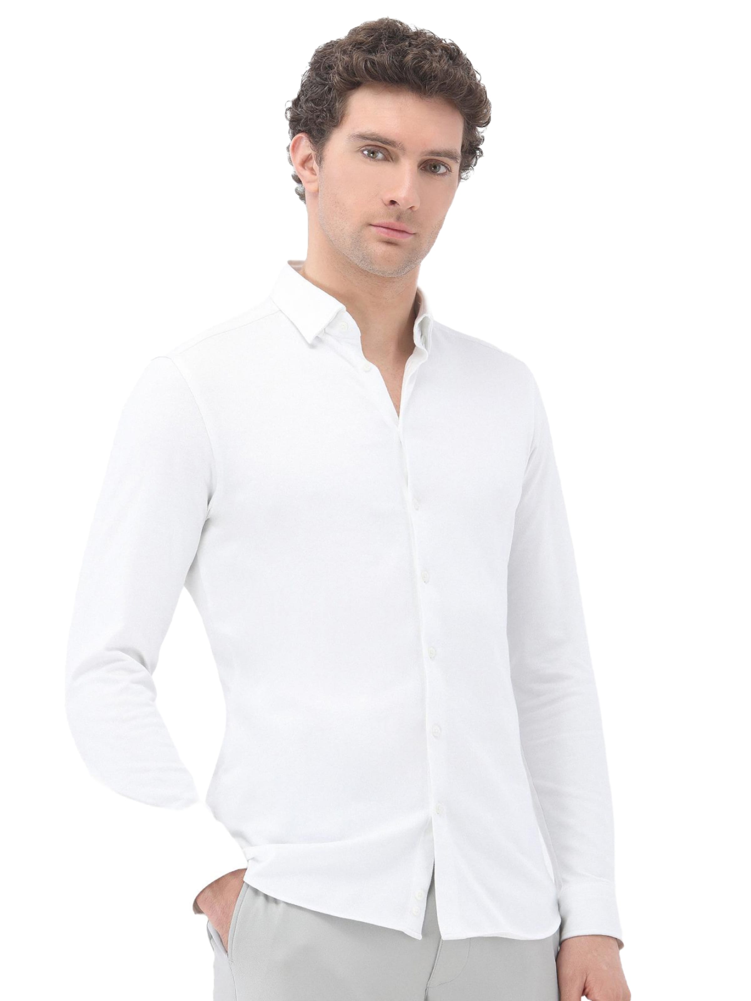 KİP Regular Fit Hemd in Weiß: Vorderseite