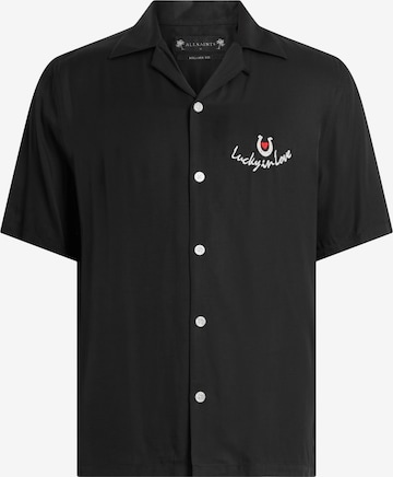 AllSaints Regularny krój Koszula 'CHANCEUX' w kolorze czarny: przód