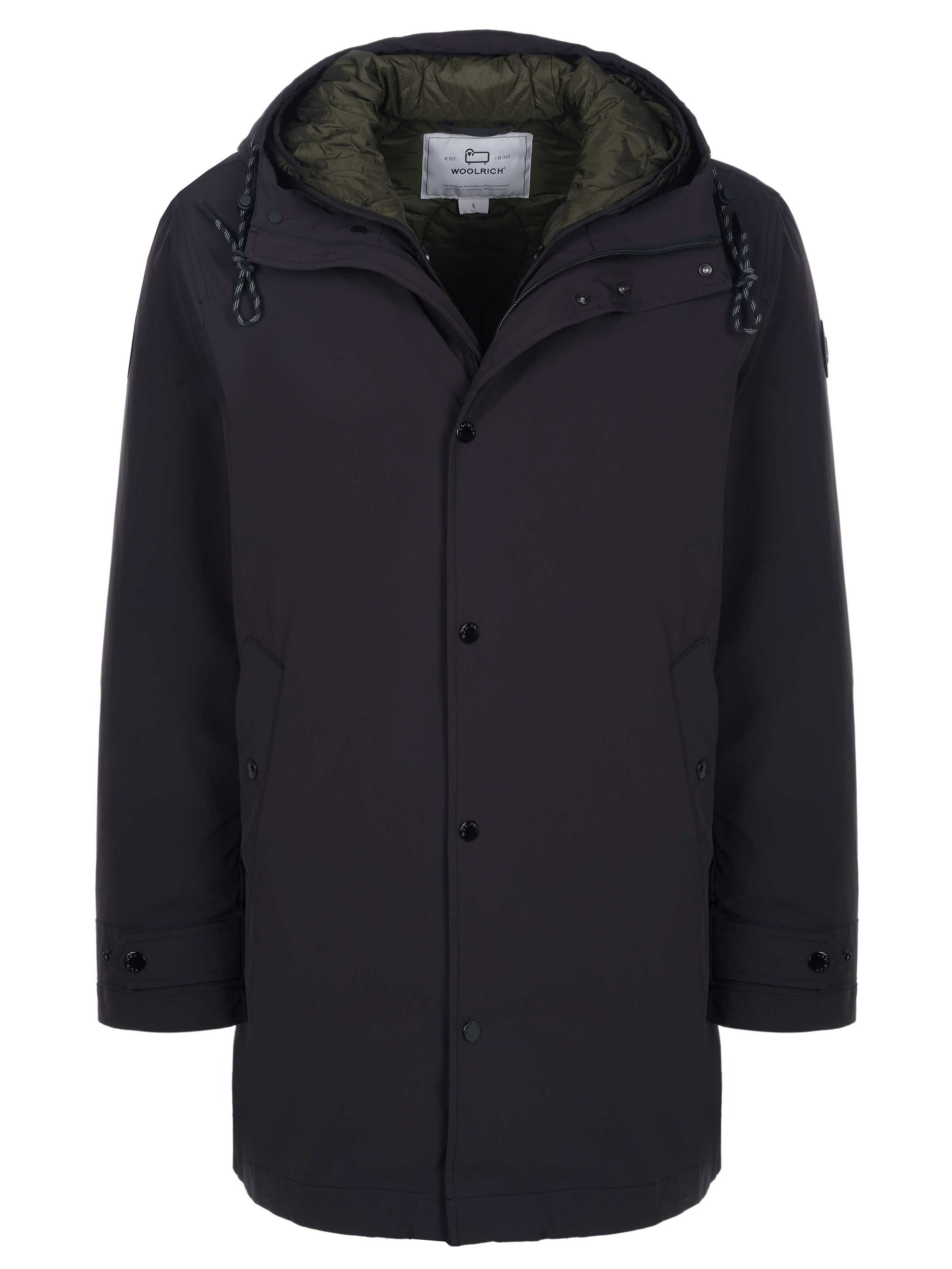Woolrich Between-Season Jacket 'Woolrich Jacke' in Black: front