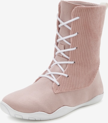 Bottes à lacets LASCANA en rose : devant