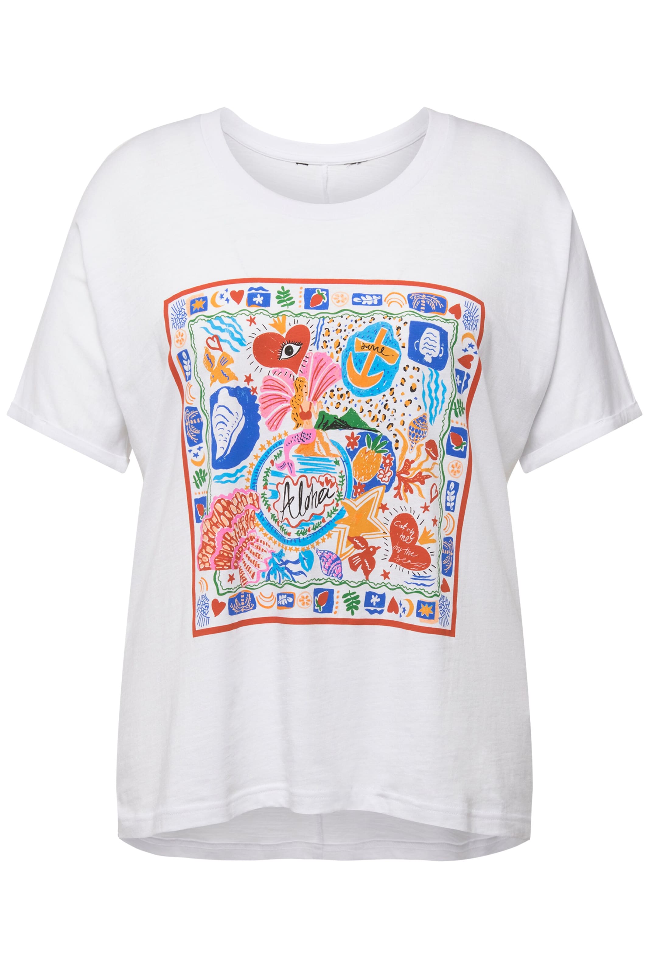 Ulla Popken Shirt in Wit: voorkant