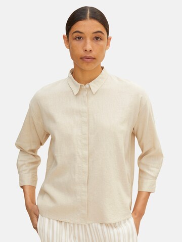 TOM TAILOR Bluse i beige: forside