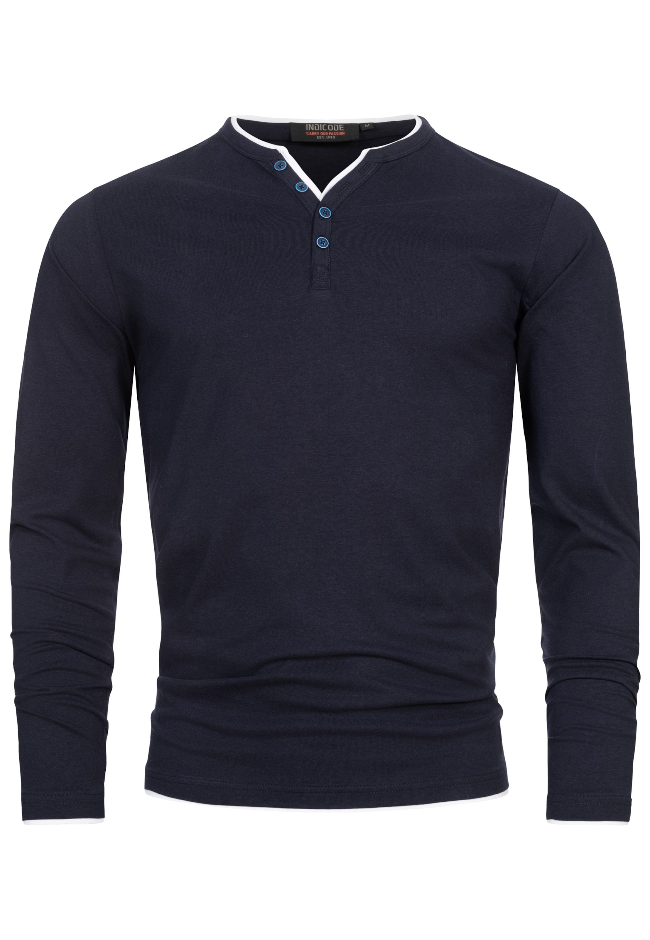 INDICODE JEANS Shirt 'Coleson' in Blauw: voorkant