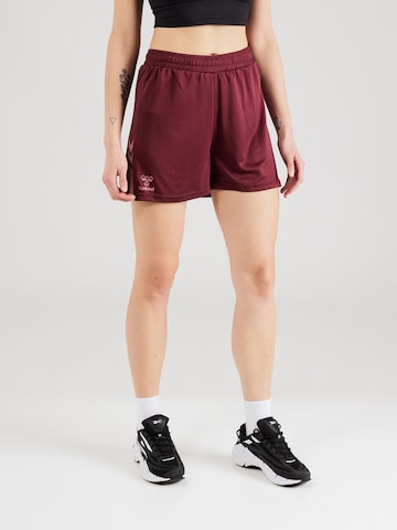 Hummel Regular Sportshorts 'ACTIVE' in Rot: predná strana