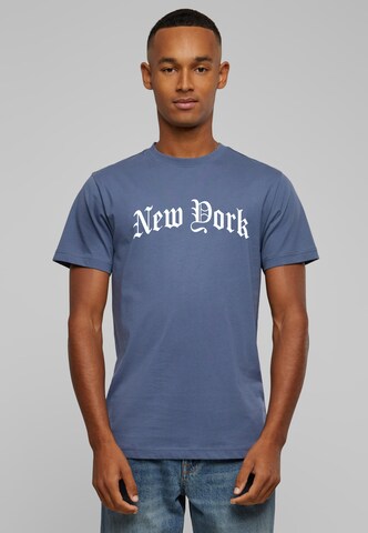 Mister Tee Shirt 'New York' in Blauw: voorkant