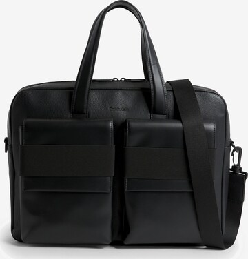 Calvin Klein Document Bag in Black: front