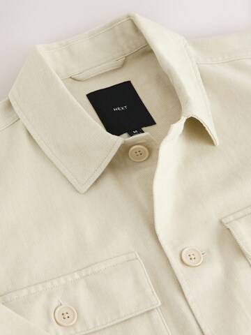 Next Regular fit Button Up Shirt in Beige