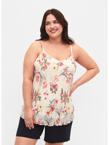 Zizzi Top 'Cathrine' in White: front