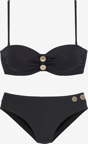 VIVANCE Balconette Bikini in Black: front